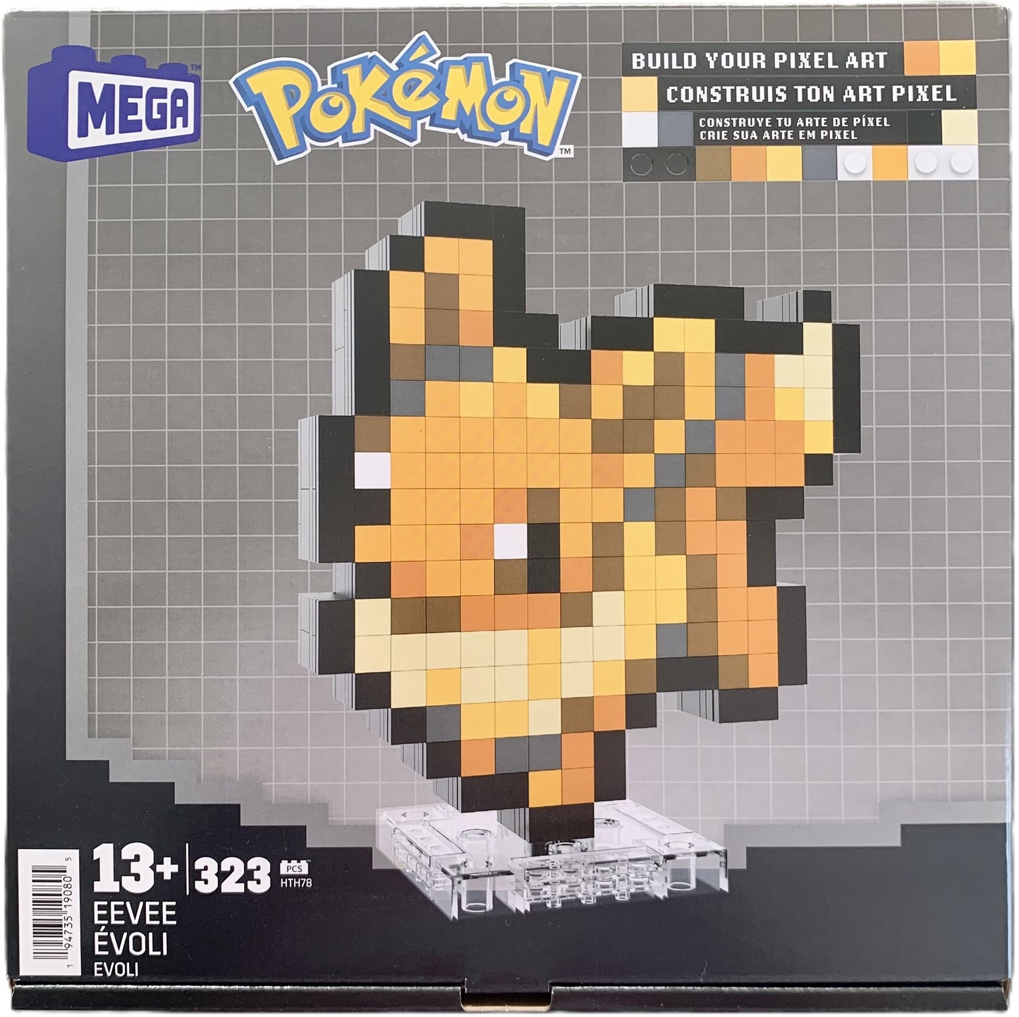Mega Pokémon Evoli Pixel Bauset
