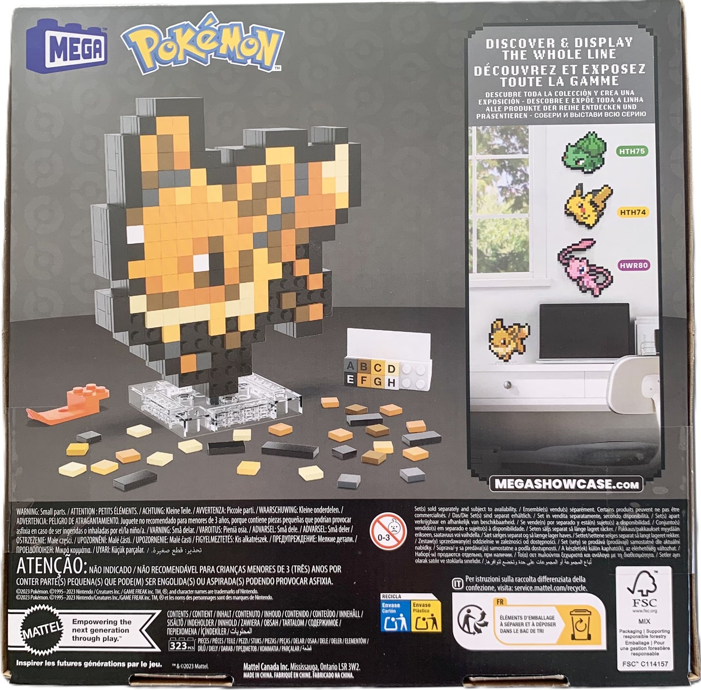 Mega Pokémon Evoli Pixel Bauset